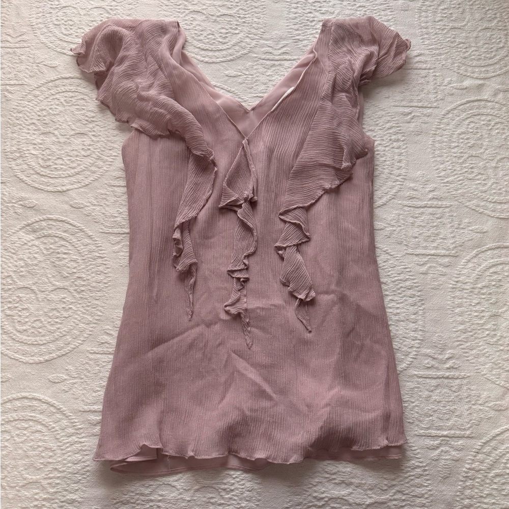 Banana Republic Ruffle V-Neck Blouse